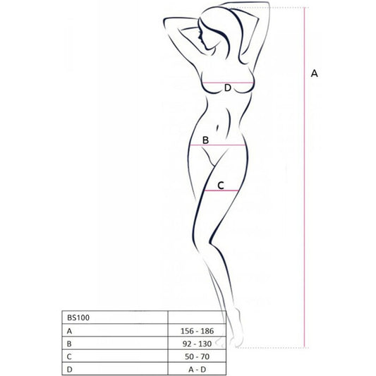 PASSION - WHITE BODYSTOCKING BS100 ONE SIZE