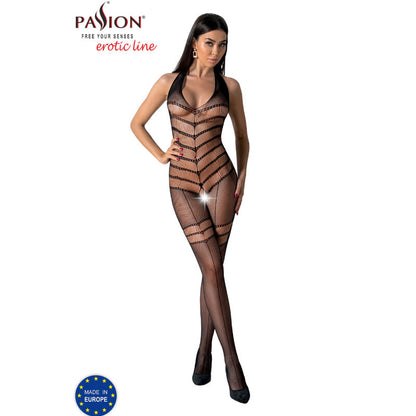 PASSION - BS100 WHITE BODYSTOCKING ONE SIZE - BLACK - 6