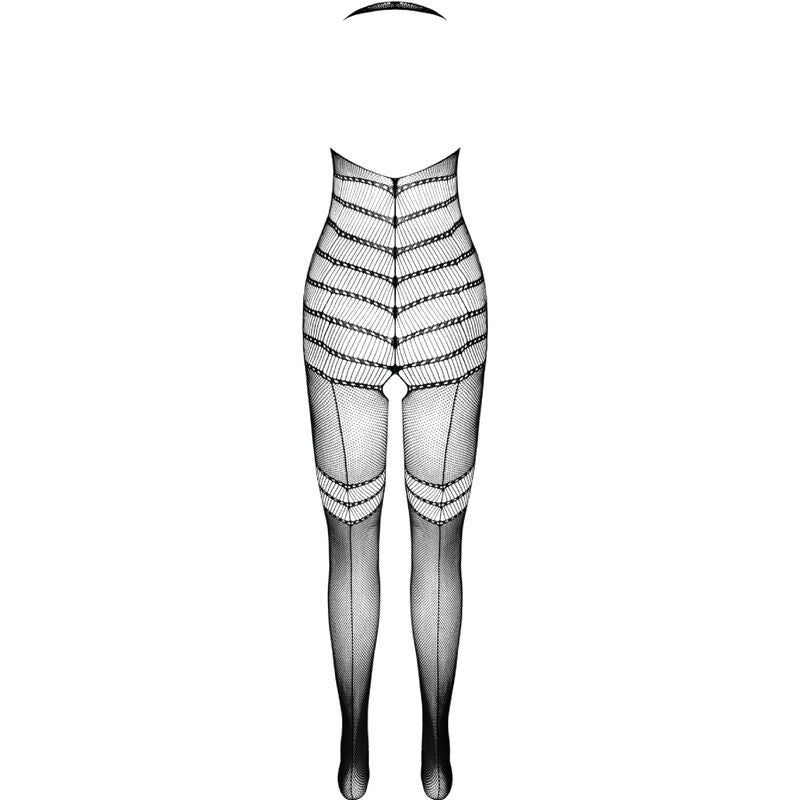 PASSION - BS100 WHITE BODYSTOCKING ONE SIZE - BLACK - 7