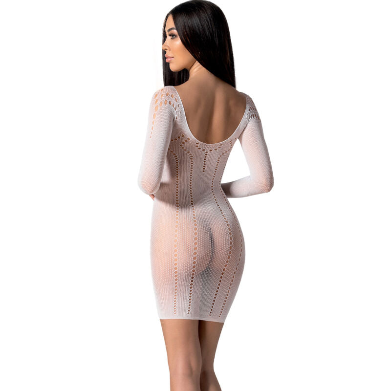 PASSION - BS101 WHITE BODYSTOCKING ONE SIZE - RED - 16