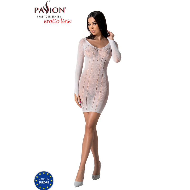 PASSION - BS101 WHITE BODYSTOCKING ONE SIZE - WHITE - 18