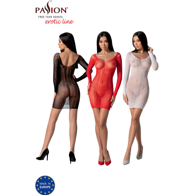 PASSION - BS101 WHITE BODYSTOCKING ONE SIZE - WHITE - 20