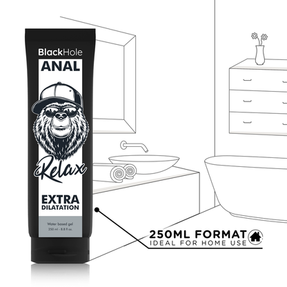 BLACK HOLE - WATER BASE GEL ANAL DILATION 250 ML - 5