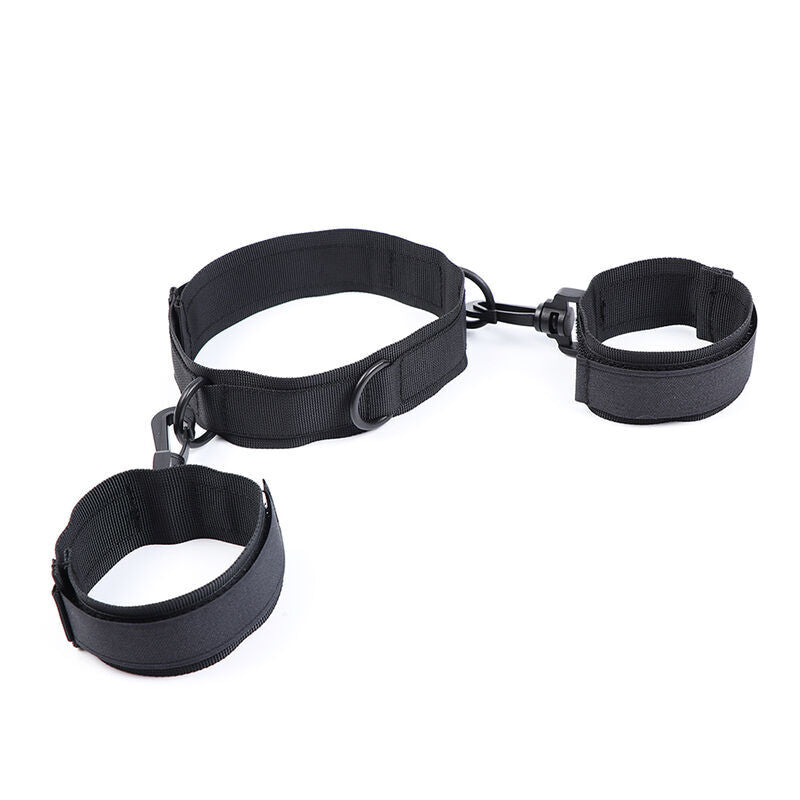 OHMAMA FETISH - NYLON HANDCUFFS AND COLLAR - 18
