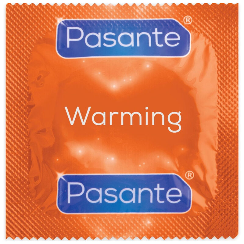 PASANTE - CONDOM PACKET WITH WARMING EFFECT 144 UNITS