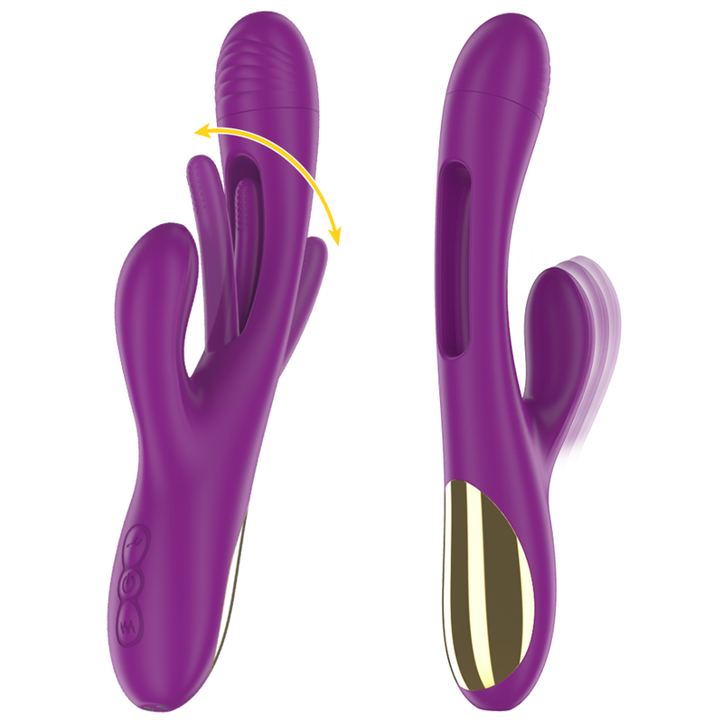 INTENSE - APOLO RECHARGEABLE MULTIFUNCTION VIBRATOR 7 VIBRATIONS WITH SWINGING MOTION PURPLE - 5