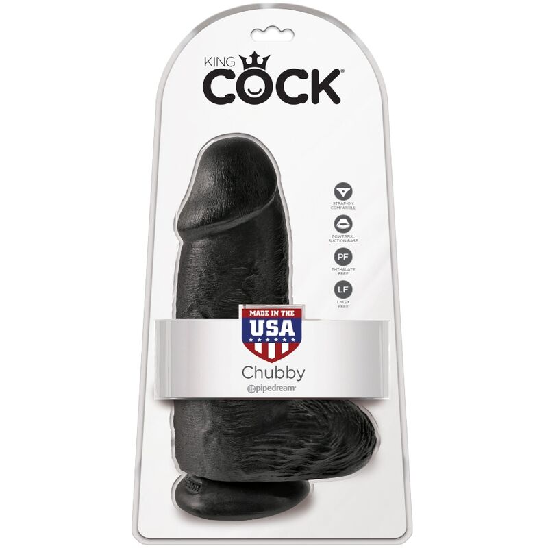 KING COCK - CHUBBY REALISTIC PENIS 23 CM BLACK - 5