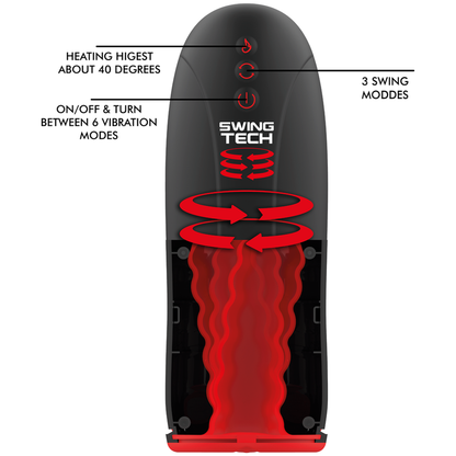 JAMYJOB - SWING-R HEATING EFFECT, SWING TECH AND VIBRATING MASTURBATOR