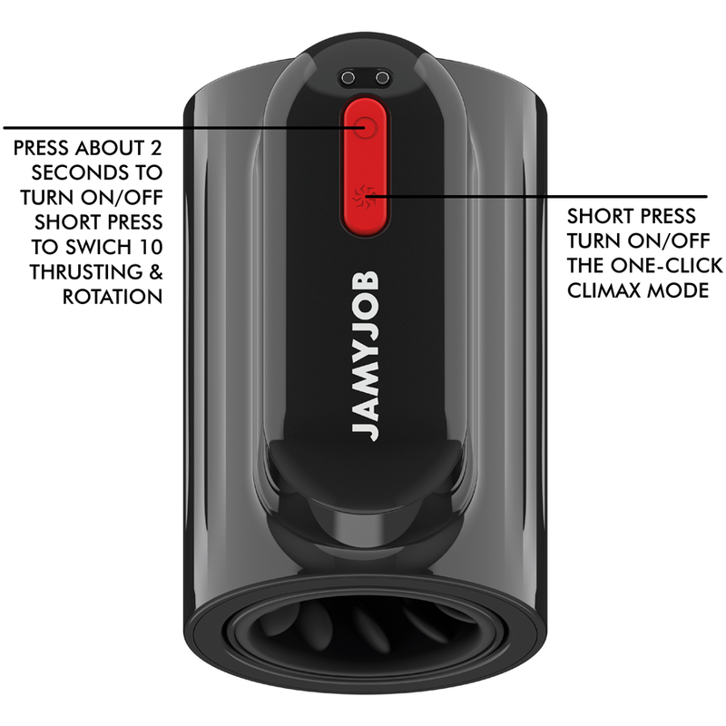 JAMYJOB - TURBO MODE MASTURBATOR WITH VORTEX THRUST AND 360 ROTATION