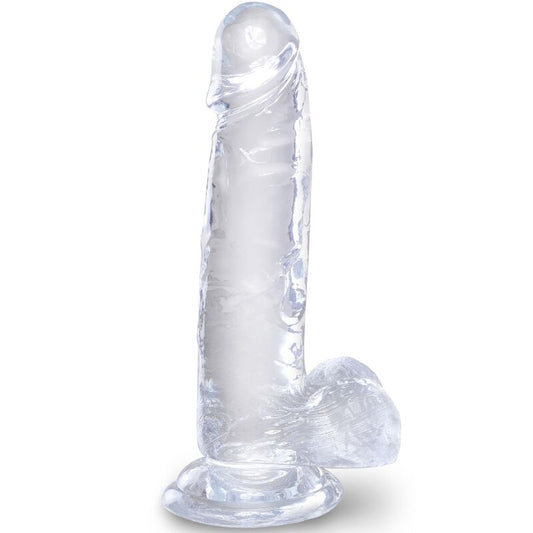 KING COCK - CLEAR REALISTIC PENIS WITH BALLS 15.2 CM TRANSPARENT - 1