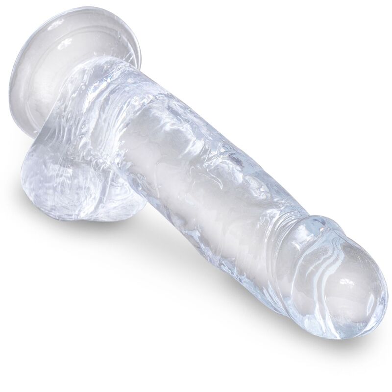 KING COCK - CLEAR REALISTIC PENIS WITH BALLS 15.2 CM TRANSPARENT - 3