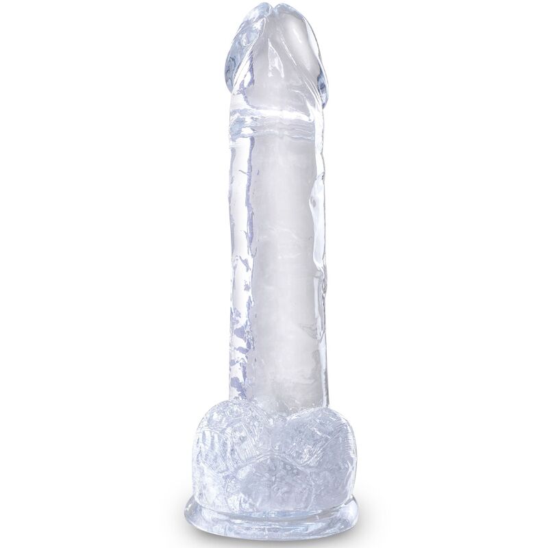 KING COCK - CLEAR REALISTIC PENIS WITH BALLS 15.2 CM TRANSPARENT - 2