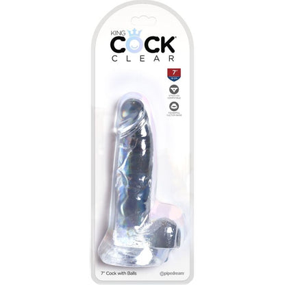KING COCK - CLEAR REALISTIC PENIS WITH BALLS 15.2 CM TRANSPARENT - 5