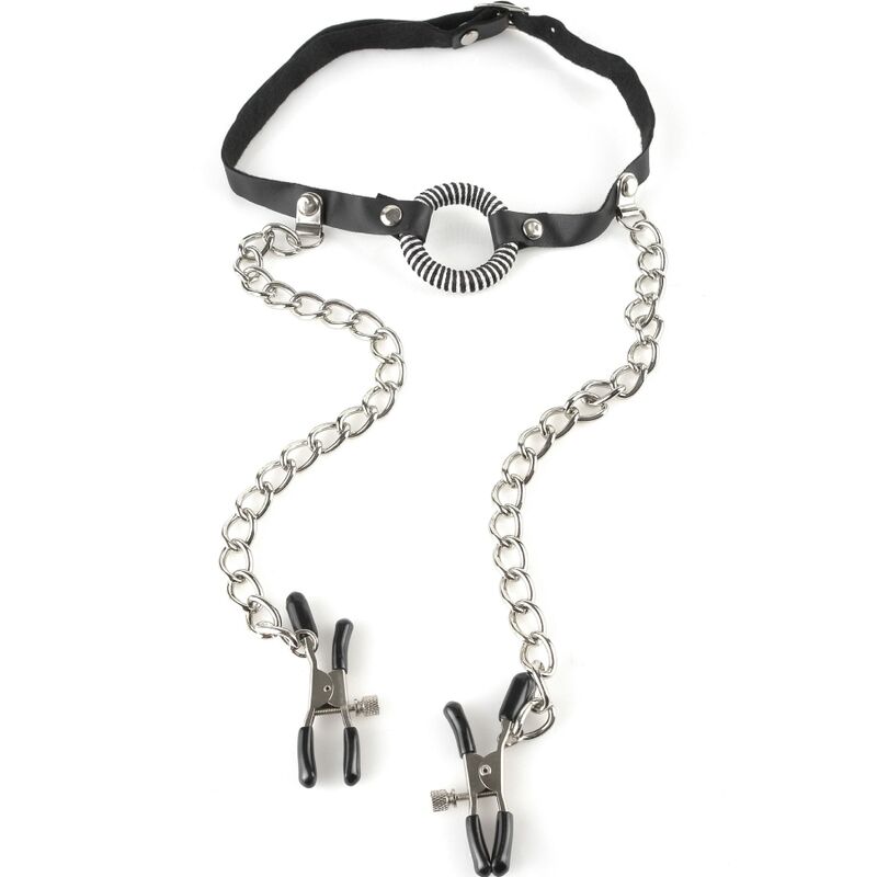 FETISH FANTASY SERIES - GAG WITH NIPPLE CLAMPS - 4