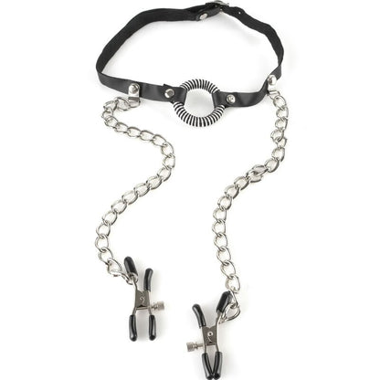 FETISH FANTASY SERIES - GAG WITH NIPPLE CLAMPS - 4