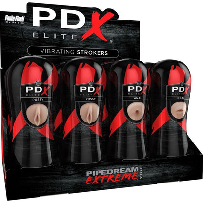 PDX ELITE - STROKER SET 12 UNITS: 6X VAGINA, 3X ANO, 3X MOUTH - 1