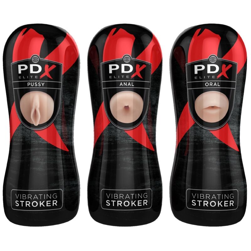 PDX ELITE - STROKER SET 12 UNITS: 6X VAGINA, 3X ANO, 3X MOUTH - 2