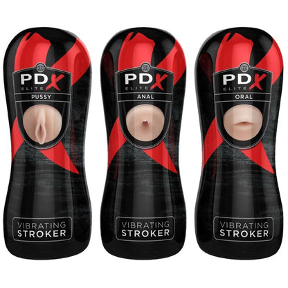 PDX ELITE - STROKER SET 12 UNITS: 6X VAGINA, 3X ANO, 3X MOUTH - 2