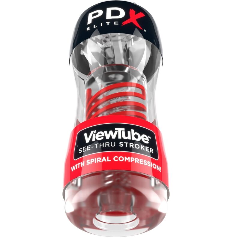 PDX ELITE - STROKER VIEWTUBE 2 SPIRAL COMPRESSION TRANSPARENT - 1