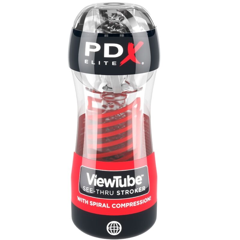 PDX ELITE - STROKER VIEWTUBE 2 SPIRAL COMPRESSION TRANSPARENT - 3