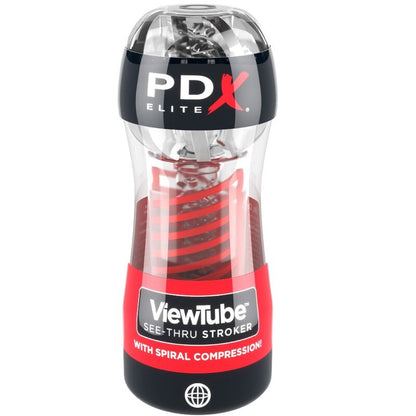 PDX ELITE - STROKER VIEWTUBE 2 SPIRAL COMPRESSION TRANSPARENT - 3