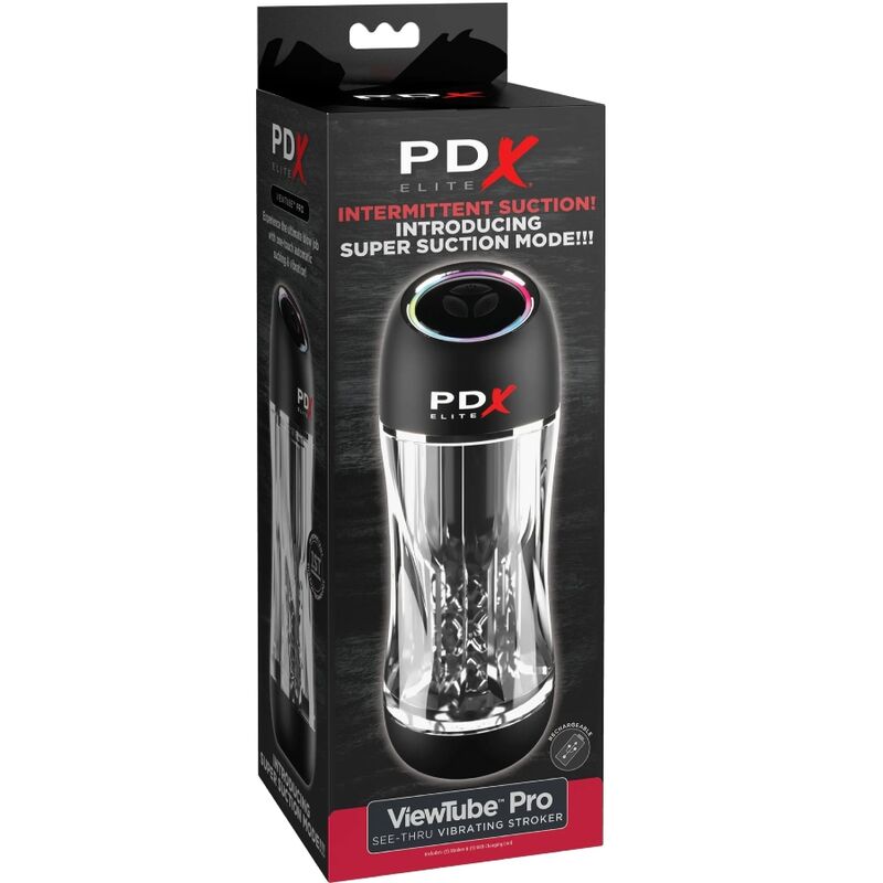 PDX ELITE - STROKER VIEWTUBE PRO VIBRATOR TRANSPARENT - 1