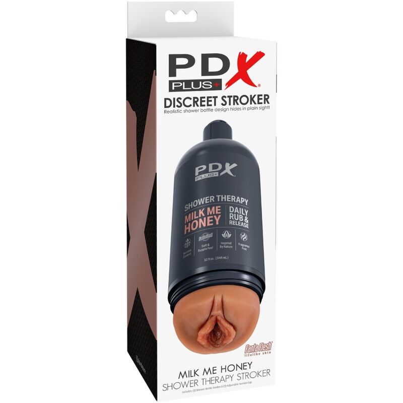 PDX PLUS - STROKER MASTURBATOR DISCREET DESIGN OF THE MILK ME HONEY CANDY SHAMPOO BOTTLE