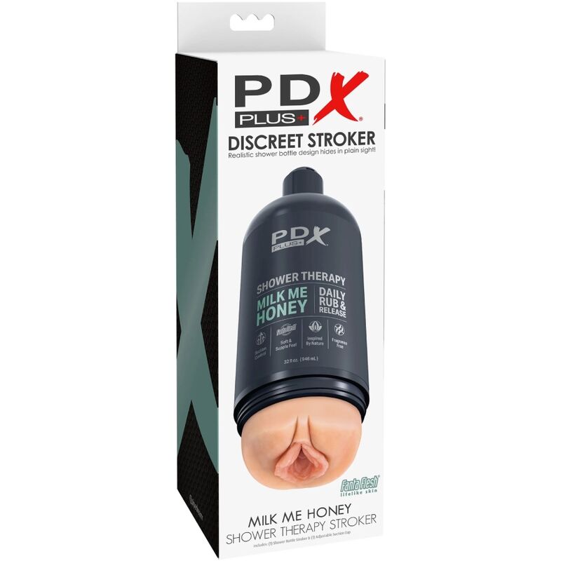 PDX PLUS - STROKER MASTURBATOR DISCREET DESIGN OF MILK ME HONEY SHAMPOO BOTTLE - 5