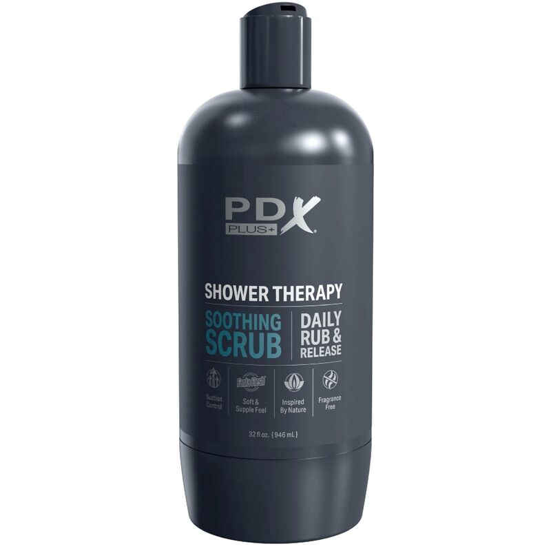 PDX PLUS - SOOTHING SCRUB SHAMPOO STROKER MASTURBATOR WITH DISCRETE BOTTLE DESIGN