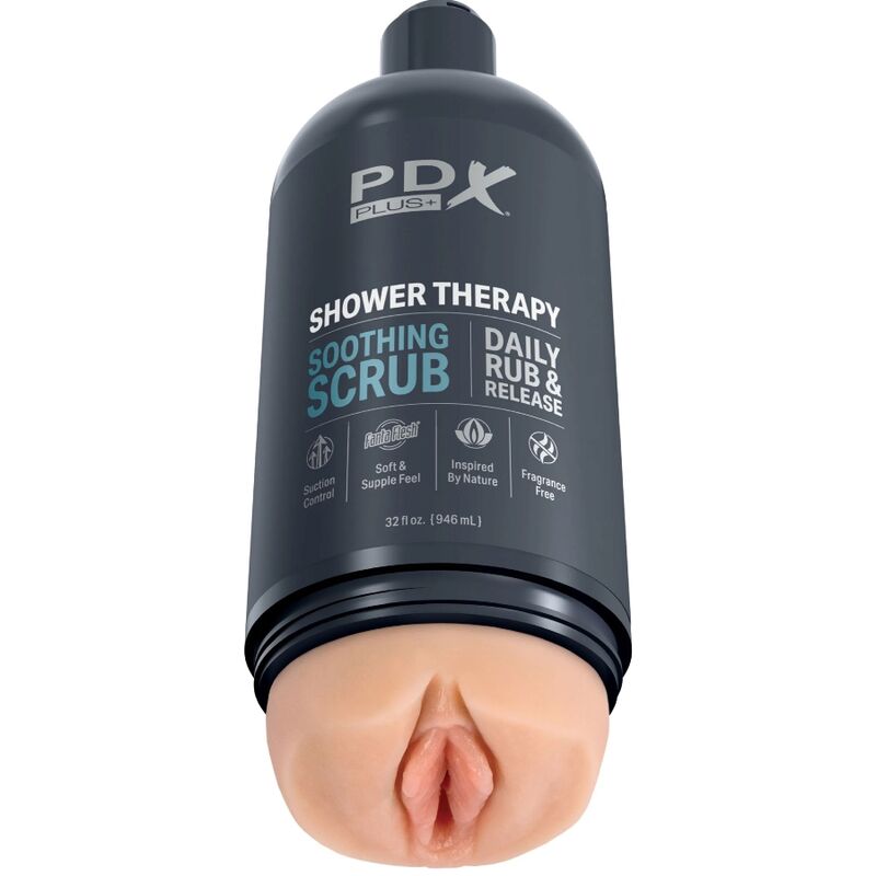 PDX PLUS - SOOTHING SCRUB SHAMPOO STROKER MASTURBATOR WITH DISCRETE BOTTLE DESIGN