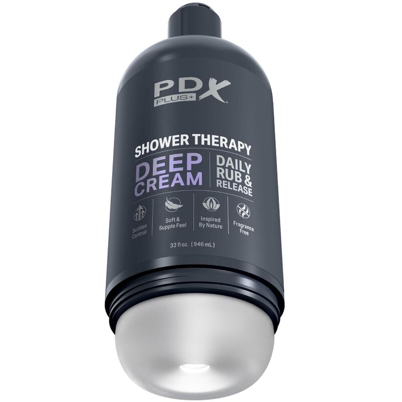 PDX PLUS - DISCREET DESIGN STROKER MASTURBATOR IN DEEP CREAM SHAMPOO BOTTLE