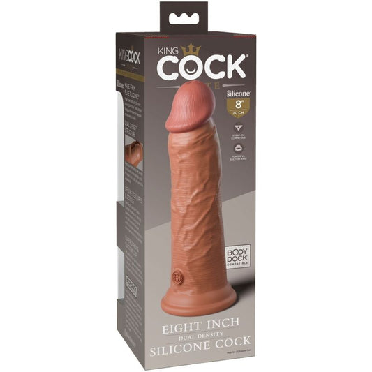 KING COCK - GODE RÉALISTE EN SILICONE ÉLITE 20,3 CM CARAMEL