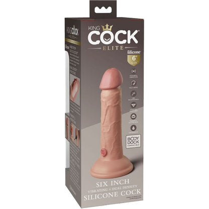 KING COCK - ELITE REALISTIC DILDO VIBRATING & SILICONE 15.2 CM - 7