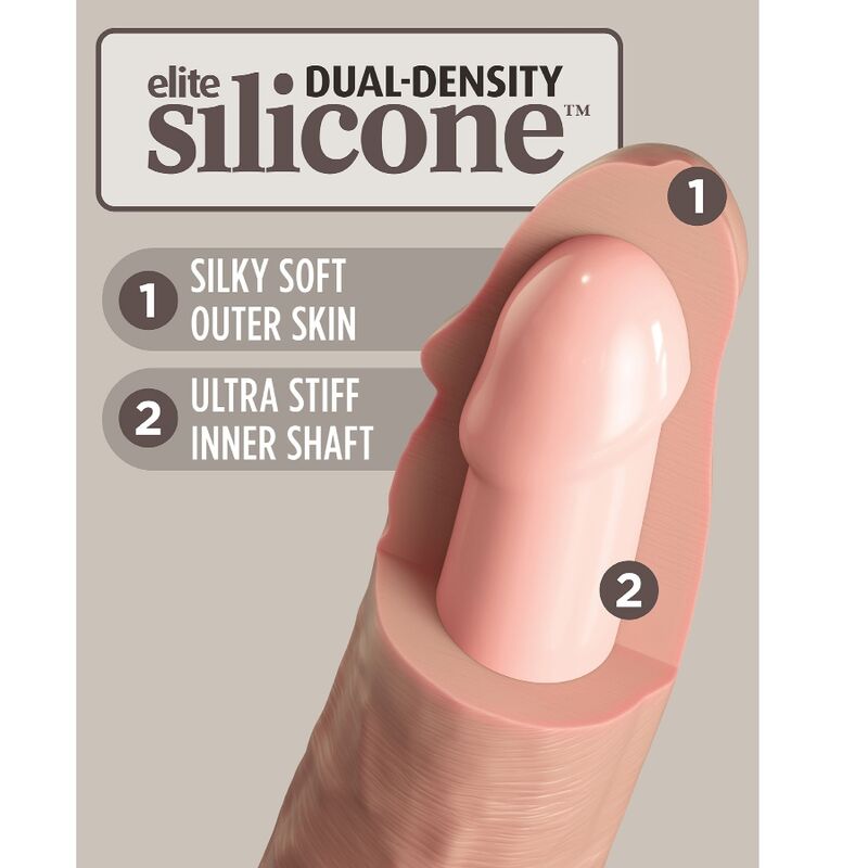 KING COCK - ELITE REALISTIC DILDO VIBRATOR & SILICONE REMOTE CONTROL 23 CM - 8