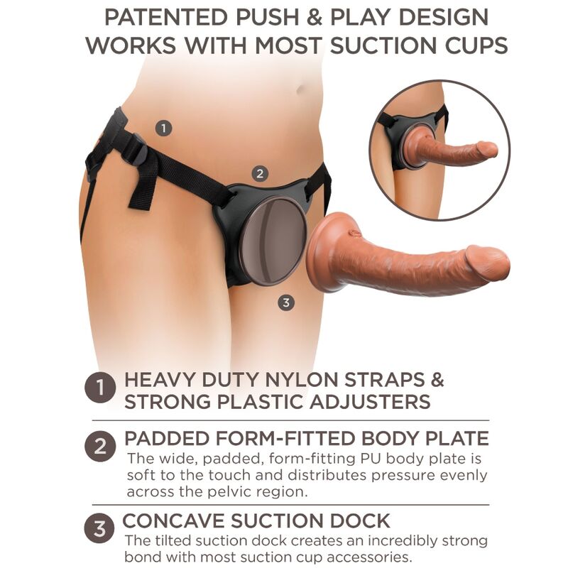 KING COCK - ELITE COMFY ADJUSTABLE HARNESS WITH DILDO 17.8 CM - 11