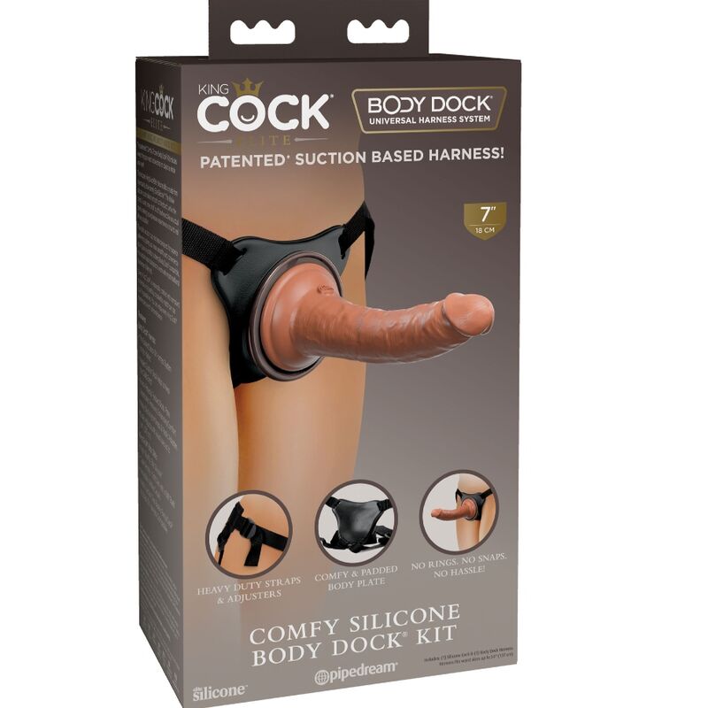 KING COCK - ELITE COMFY ADJUSTABLE HARNESS WITH DILDO 17.8 CM - 3
