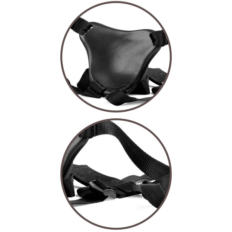 KING COCK - ELITE DELUXE ADJUSTABLE HARNESS KIT RING WITH TESTICLES & DILDO 20.3 CM - 9