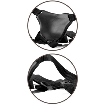 KING COCK - ELITE DELUXE ADJUSTABLE HARNESS KIT RING WITH TESTICLES & DILDO 20.3 CM - 9