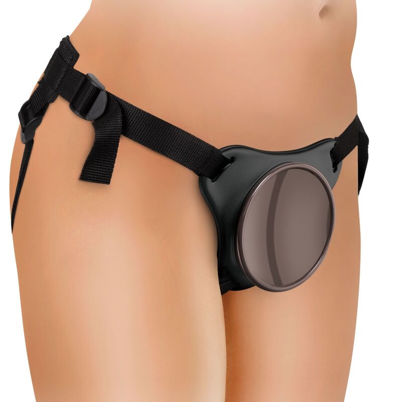 KING COCK - ELITE DELUXE ADJUSTABLE HARNESS KIT RING WITH TESTICLES & DILDO 20.3 CM - 11