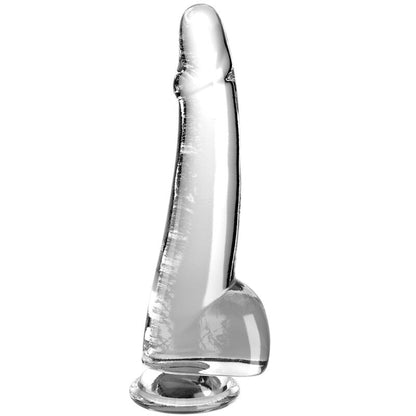 KING COCK - CLEAR DILDO WITH TESTICLES 19 CM TRANSPARENT - 1