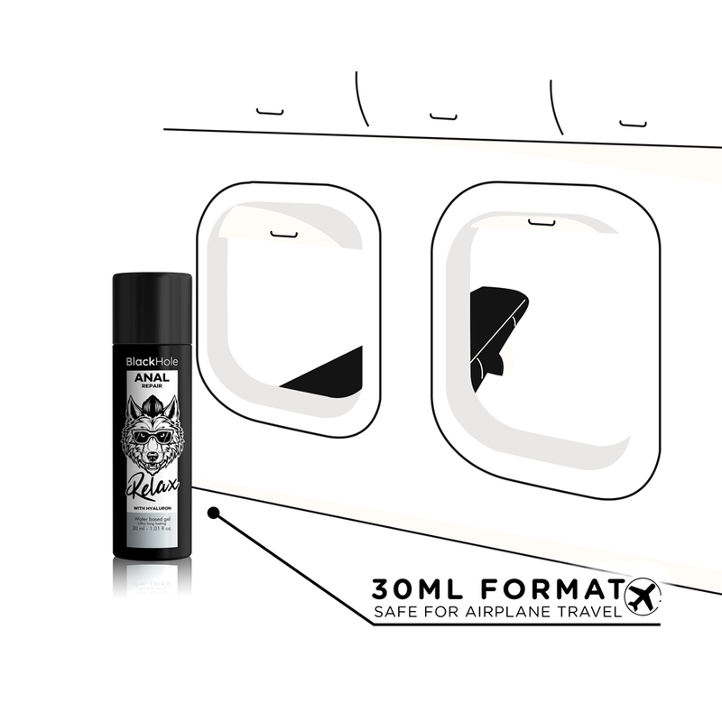 BLACK HOLE - WATER-BASED ANAL REPAIR RELAX WITH HYALURONIC ACIDS 30 ML