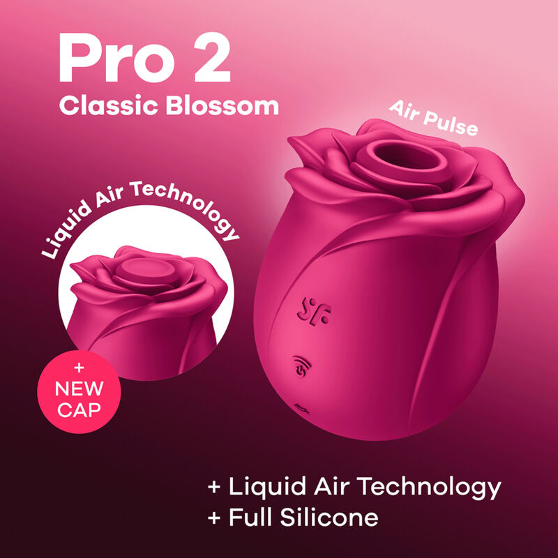 SATISFYER - AIR PULSE PRO 2 CLASSIC BLOSSOM VIBRATOR - 8