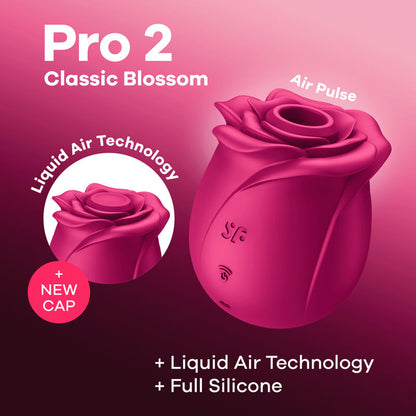 SATISFYER - AIR PULSE PRO 2 CLASSIC BLOSSOM VIBRATOR - 8