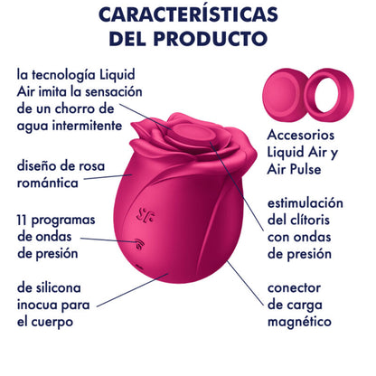 SATISFYER - AIR PULSE PRO 2 CLASSIC BLOSSOM VIBRATOR - 6