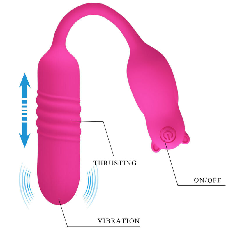 PRETTY LOVE - NOBIKUMA PINK SILICONE VIBRATING BULLET - 8