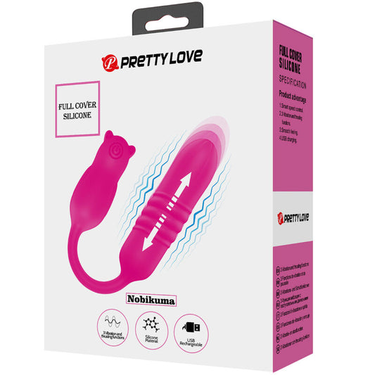 PRETTY LOVE - NOBIKUMA PINK SILICONE VIBRATING BULLET - 1