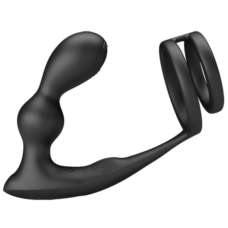 PRETTY LOVE - MARSHALL PENIS RING WITH VIBRATORY ANAL PLUG WITH REMOTE CONTROL - 2