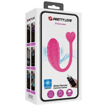 PRETTY LOVE - APP CONTROLLED PINK FISHER VIBRATING EGG - 7