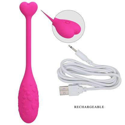 PRETTY LOVE - APP CONTROLLED PINK FISHER VIBRATING EGG - 5