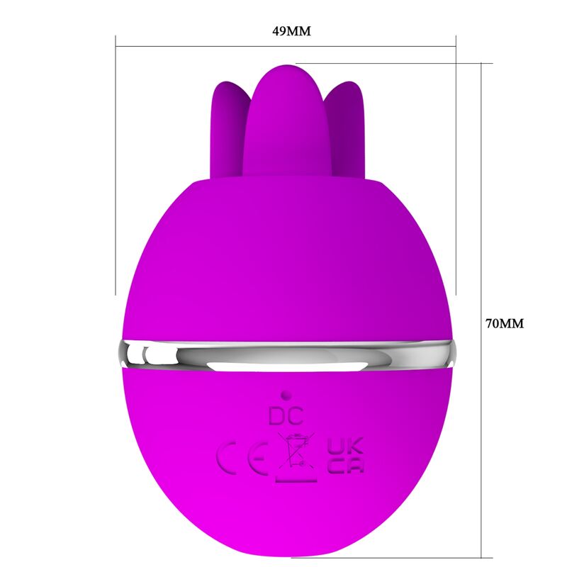 PRETTY LOVE - GEMINI BALL PURPLE ROUND SILICONE VIBRATOR - 7